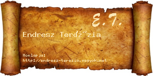 Endresz Terézia névjegykártya